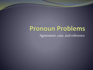 Pronoun Problems