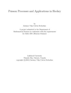 Poisson Processes and Applications in Hockey