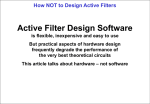 How Not to Design Active Filters