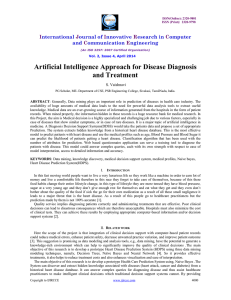 Artificial Intelligence Approach for Disease Diagnosis and Treatment