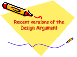 Recent versions of the Design Argument
