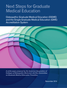 Next Steps for Graduate Medical Education