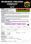 enrollment form 2016 - Musicbox Theatre Company