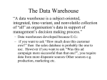 Distributed Data warehouse