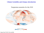 Climate Variability and Change: Introduction