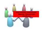Social Groups: Features and classification