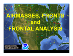 AIRMASSES, FRONTS and FRONTAL ANALYSIS