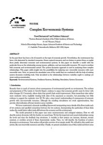 Complex Eco-economic Systems