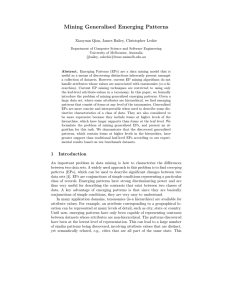 Mining Generalised Emerging Patterns