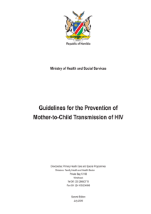 Guidelines for the Prevention of Mother-to-Child Transmission