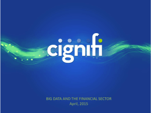 BIG DATA AND THE FINANCIAL SECTOR April, 2015