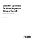 Laboratory Experiments for General, Organic and Biological Chemistry