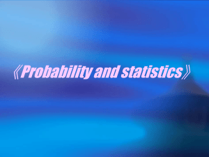 Probability and statistics
