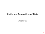Statistical Evaluation of Data