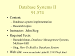Database Systems I 91.309