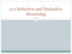 2.2 Inductive and Deductive Reasoning