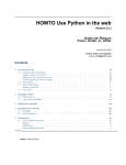 HOWTO Use Python in the web
