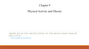 Chapter 9 Physical Activity and Obesity