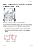 After Low Anterior Resection for Treatment of Rectal Cancer