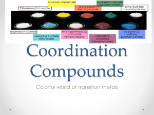 Coordination Compounds