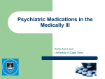 Psychiatric Medications in the Medically Ill