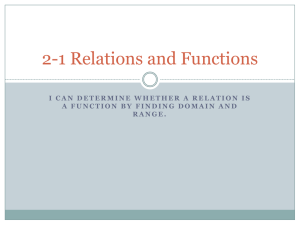 4.6 Formalizing Relations and Functions