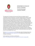 DEPARTMENT OF ZOOLOGY FACULTY POSITION Terrestrial