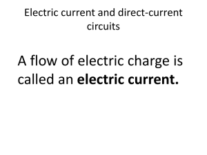 Electric current and circuits