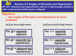 9-3 PPT Angles of Elevation and Depression