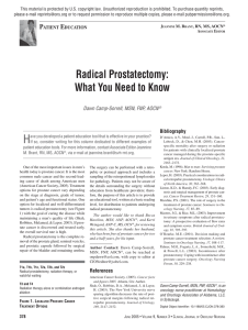 Radical Prostatectomy: What You Need to Know