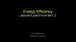 Energy Efficiency Lessons Learnt from the US