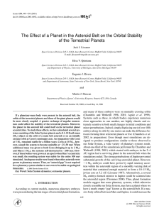 The Effect of a Planet in the Asteroid Belt on the Orbital Stability of