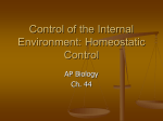 Control of the Internal Environment: Homeostatic Control