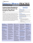 Evidence-Based Management Of Acute Hand Injuries