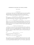 DIFFERENTIAL EQUATIONS AND LINEAR ALGEBRA 1