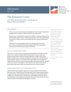 The Resource Curse - Natural Resource Governance Institute