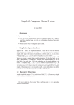 Simplicial Complexes: Second Lecture