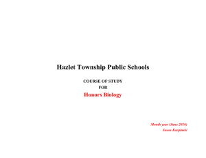 COURSE TITLE - Hazlet Township Public Schools