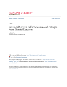 Intermetal Oxygen, Sulfur, Selenium, and Nitrogen Atom Transfer