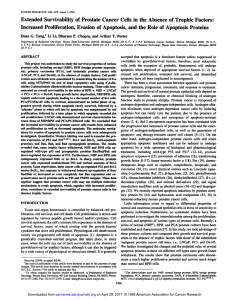 Extended Survivability of Prostate Cancer Cells