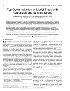 Top-Down Induction of Model Trees with Regression and Splitting