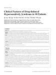 Clinical Features of Drug-Induced Hypersensitivity Syndrome in 38