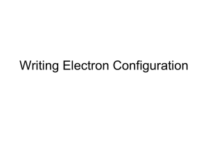 Writing Electron Configuration