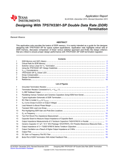 Designing With TPS7H3301-SP Double Data Rate (DDR) Termination