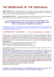 the standard interpretation of thyroid function tests