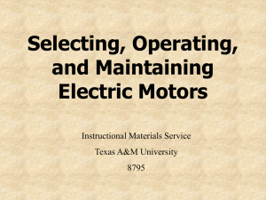 Factors To Consider In Selecting Electric Motors
