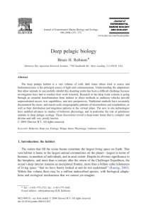 Deep pelagic biology - School of Ocean and Earth Science and