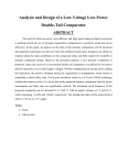 Analysis and Design of a Low-Voltage Low