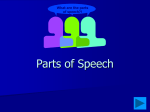 Parts of Speech - Net Start Class