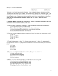 Old Biology 1 Final Exam